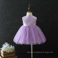 Best selling Kids frock princess baby 1 year old party dress purple Flower Girls' Dresses summer one piece children's dress